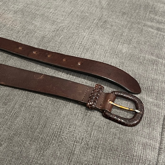 Eddie Bauer Brown Italian Leather Belt - Picture 3 of 6